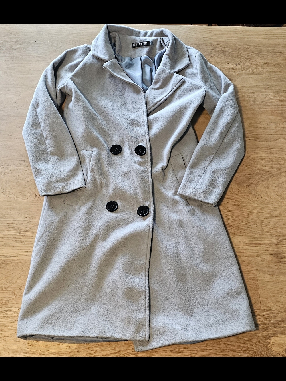 Neverland Gray Peacoat Size Small